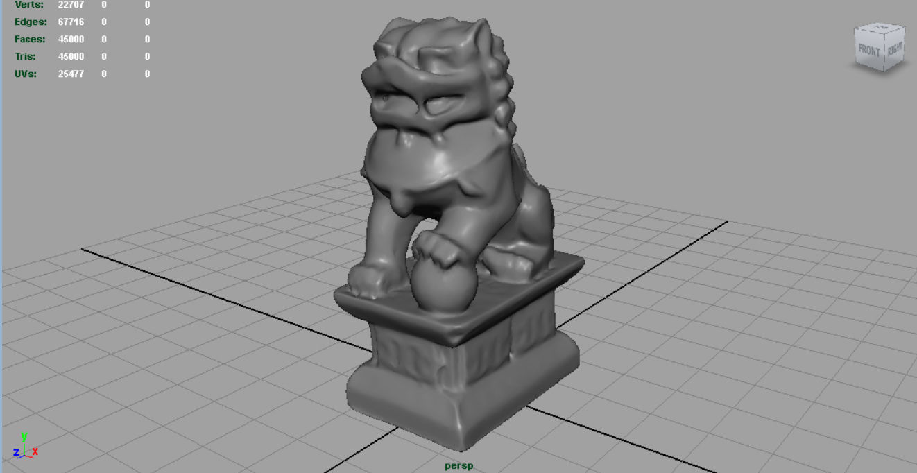FU LIONS Low-poly 3D model_3