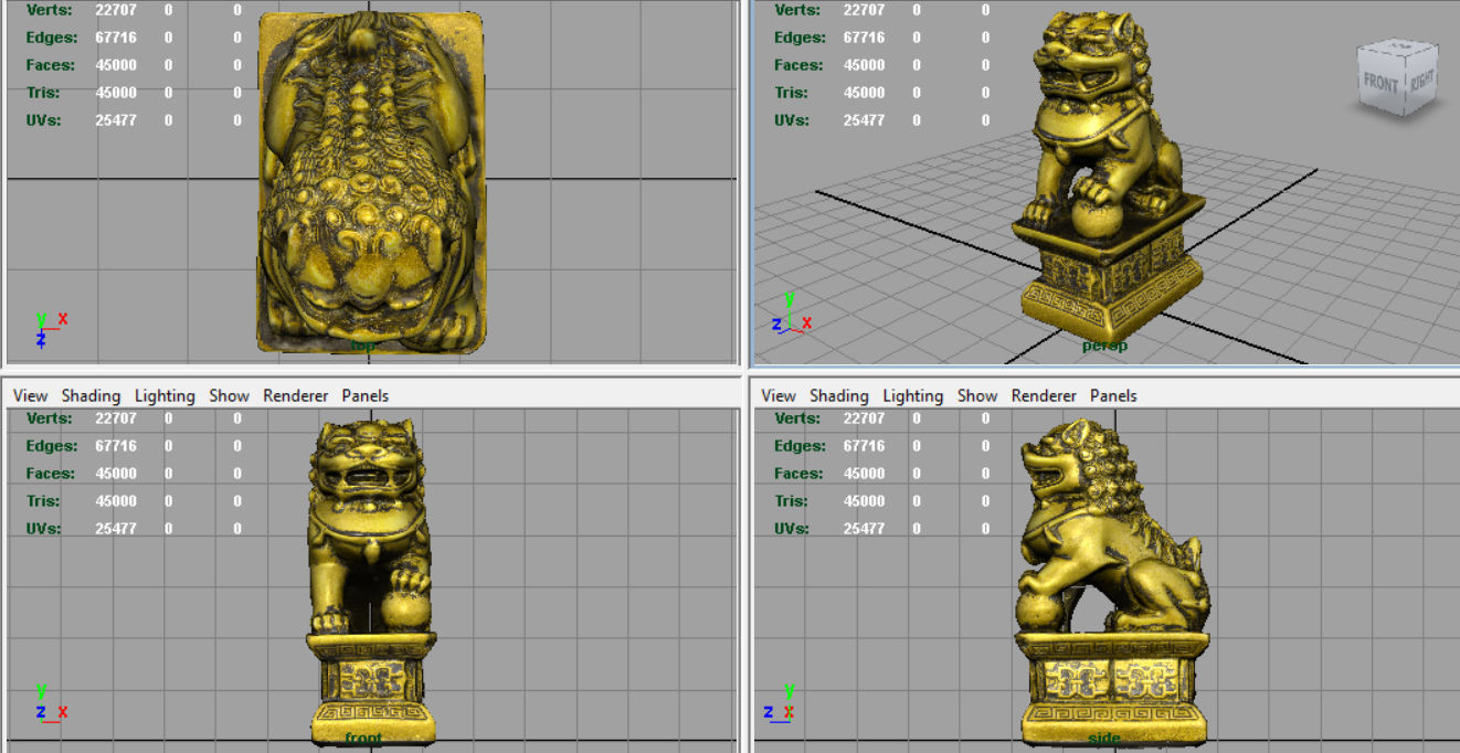FU LIONS Low-poly 3D model_12