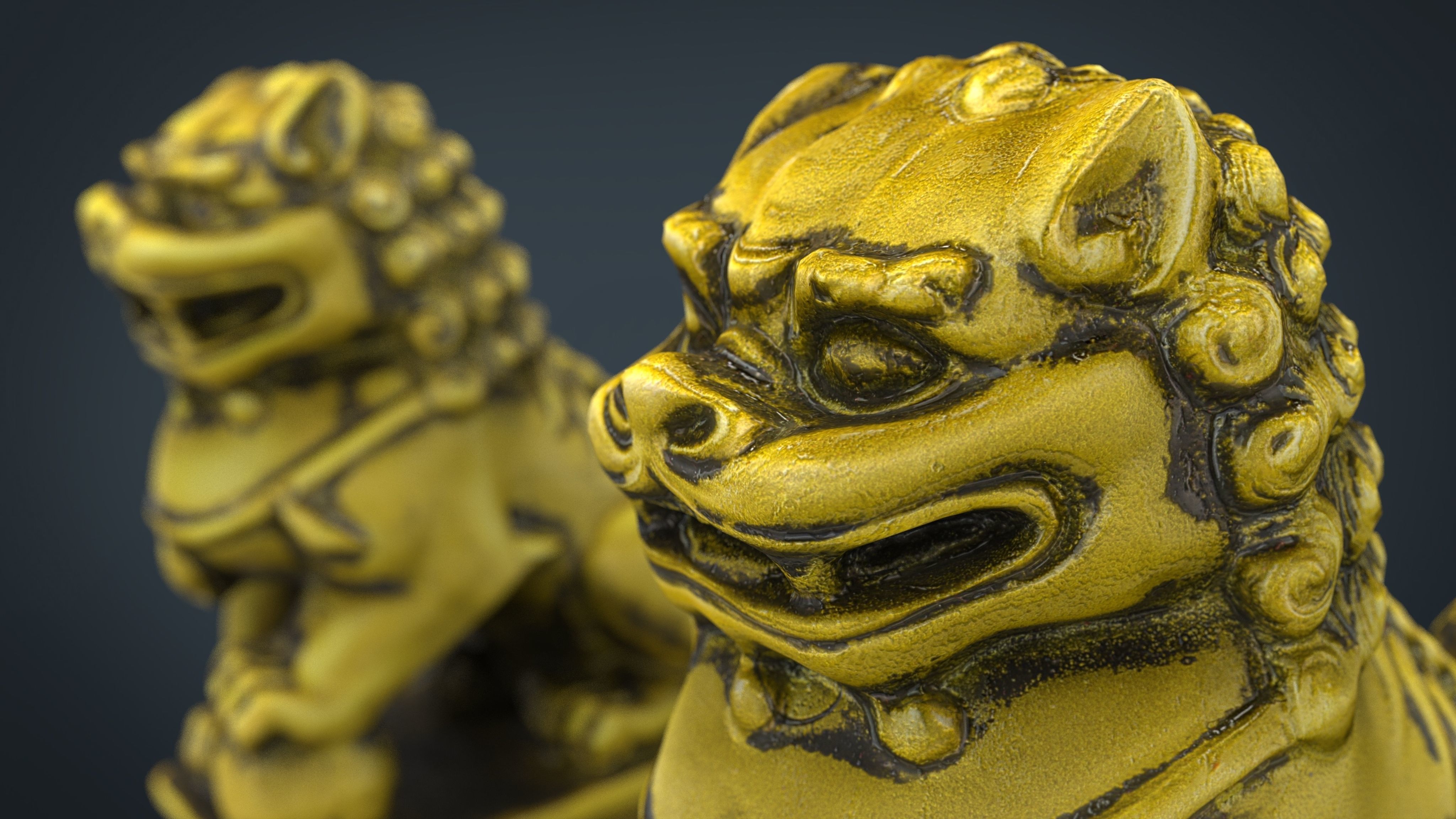 FU LIONS Low-poly 3D model_25