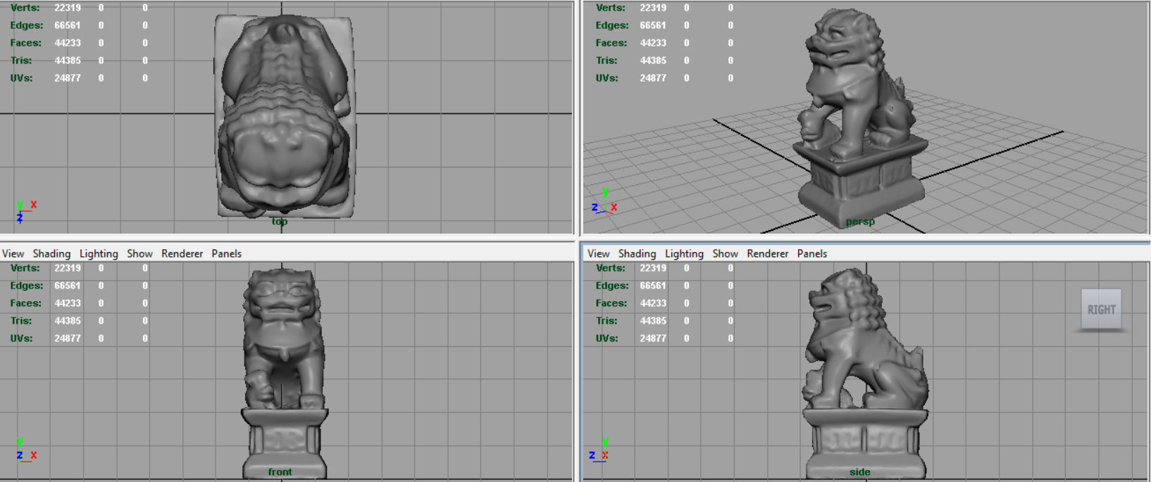 FU LIONS Low-poly 3D model_19