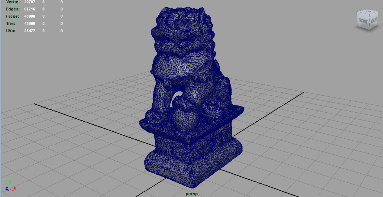 FU LIONS Low-poly 3D model_4