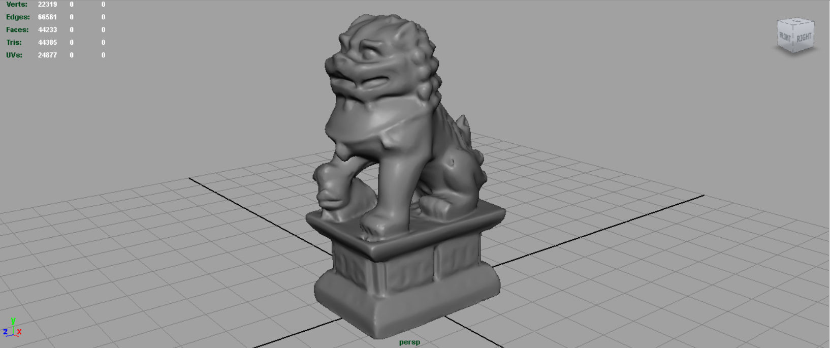 FU LIONS Low-poly 3D model_15
