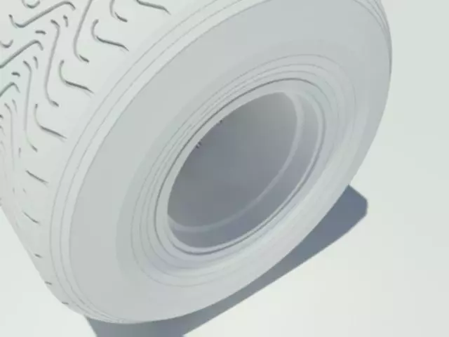 Pirelli tyre for intermediate weather conditions 3D model_0