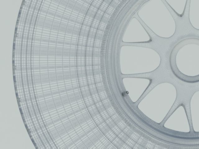 Pirelli tyre for intermediate weather conditions 3D model_3