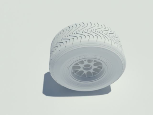 Pirelli tyre for intermediate weather conditions 3D model_1