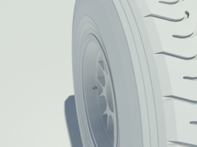 Pirelli tyre for intermediate weather conditions 3D model_2