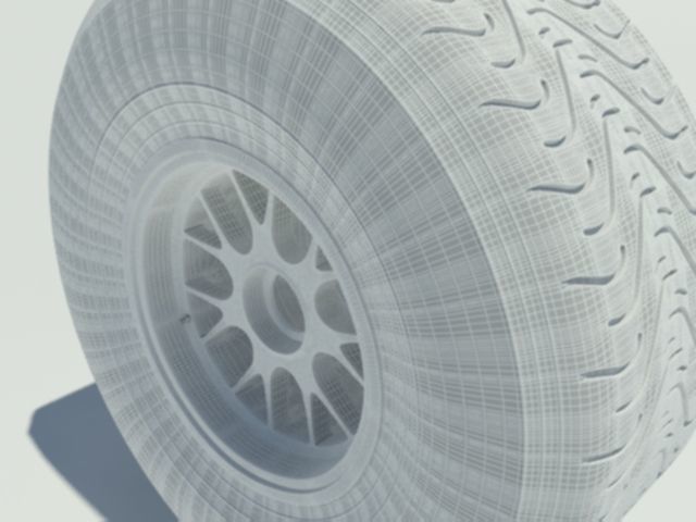 Pirelli tyre for intermediate weather conditions 3D model_5