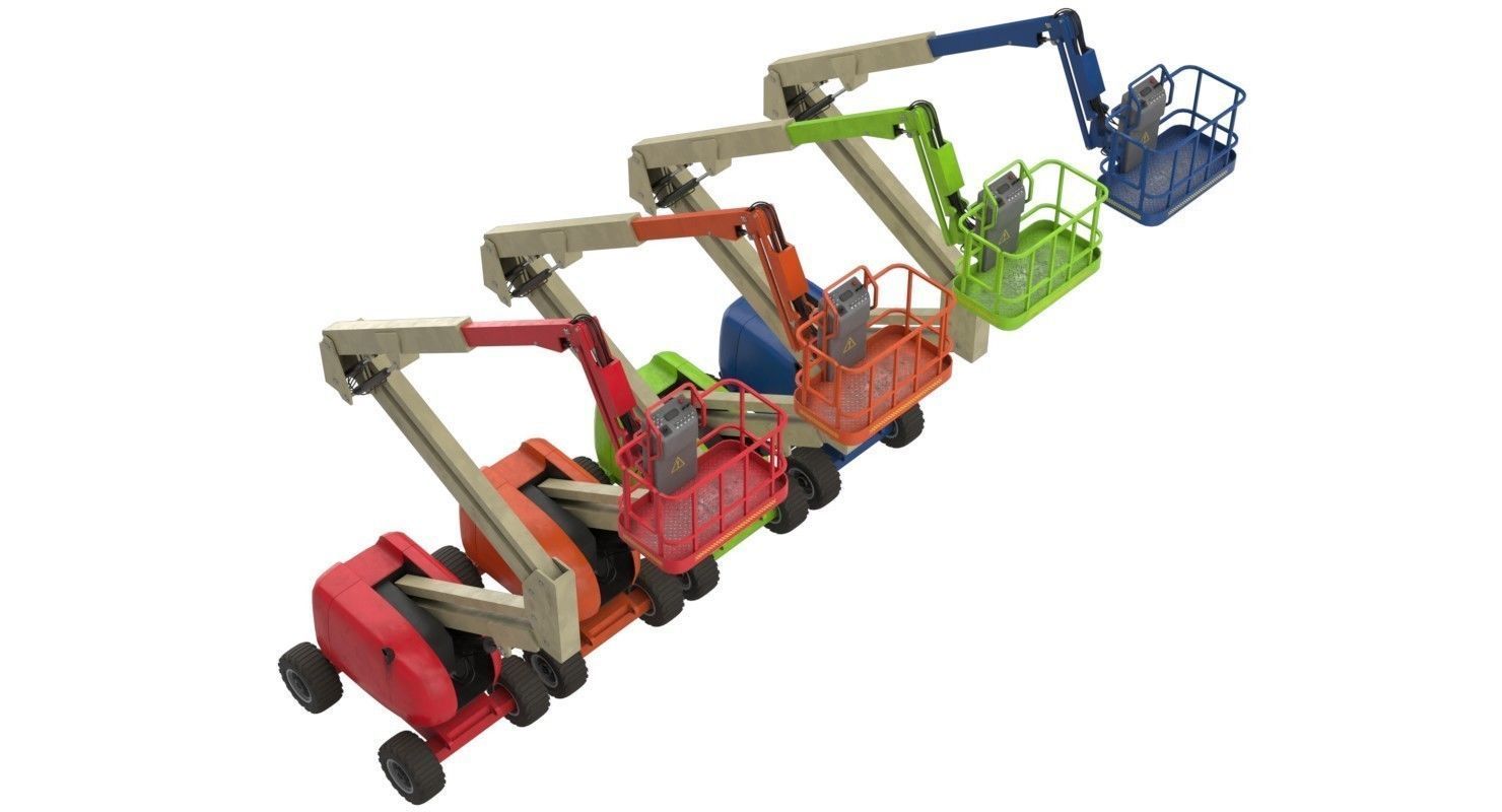 Boom Lift 1 Textured Low-poly 3D model_1