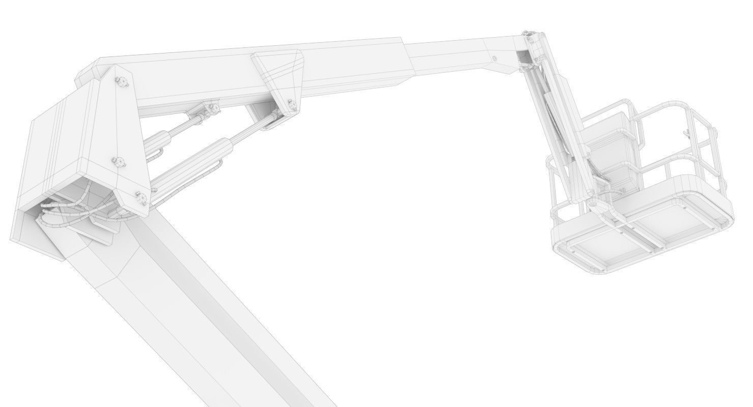 Boom Lift 1 Textured Low-poly 3D model_16