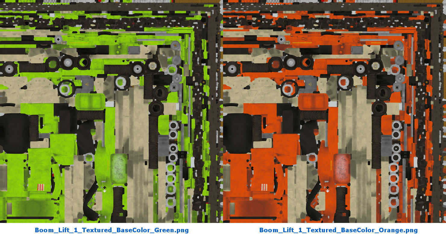 Boom Lift 1 Textured Low-poly 3D model_19