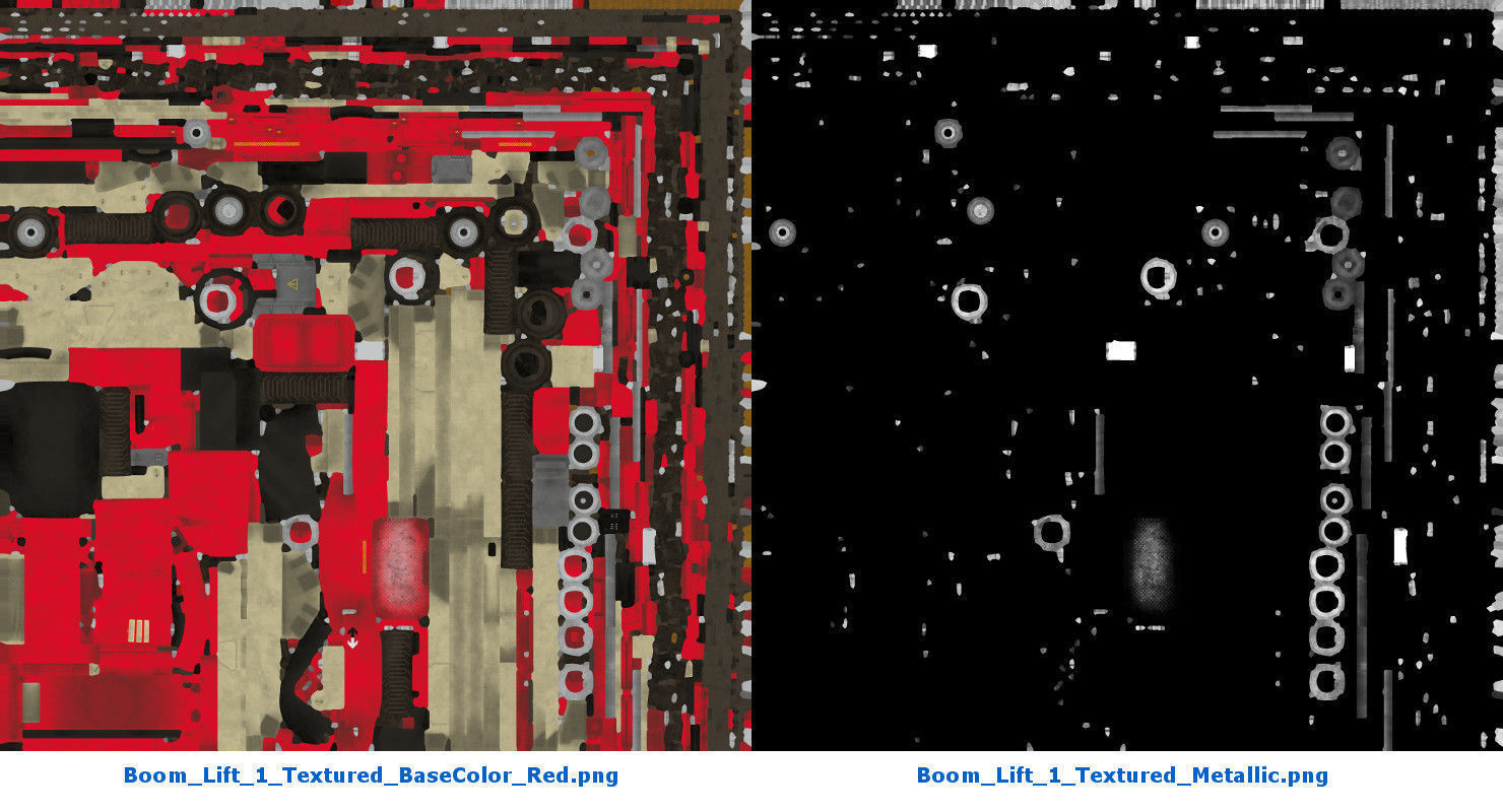 Boom Lift 1 Textured Low-poly 3D model_20