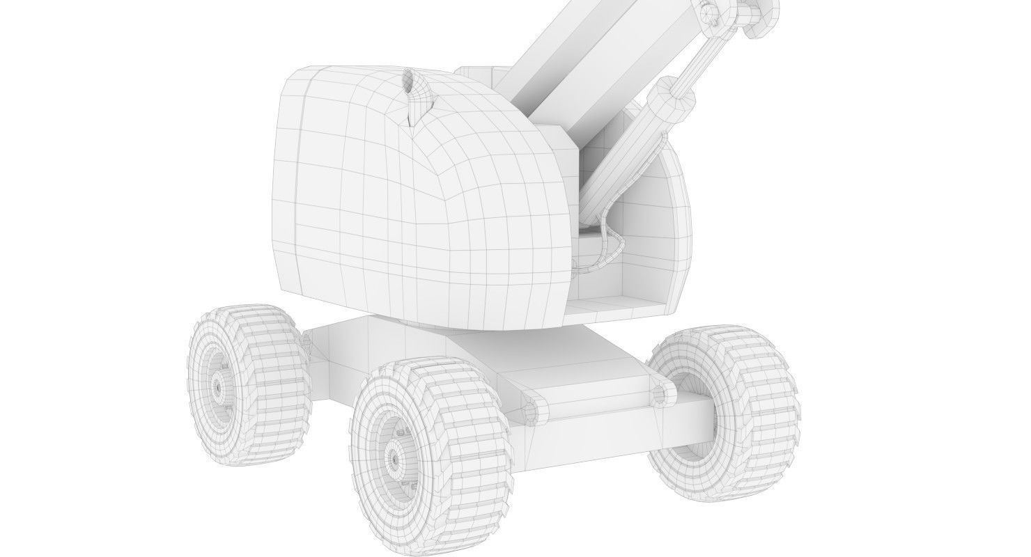 Boom Lift 1 Textured Low-poly 3D model_14