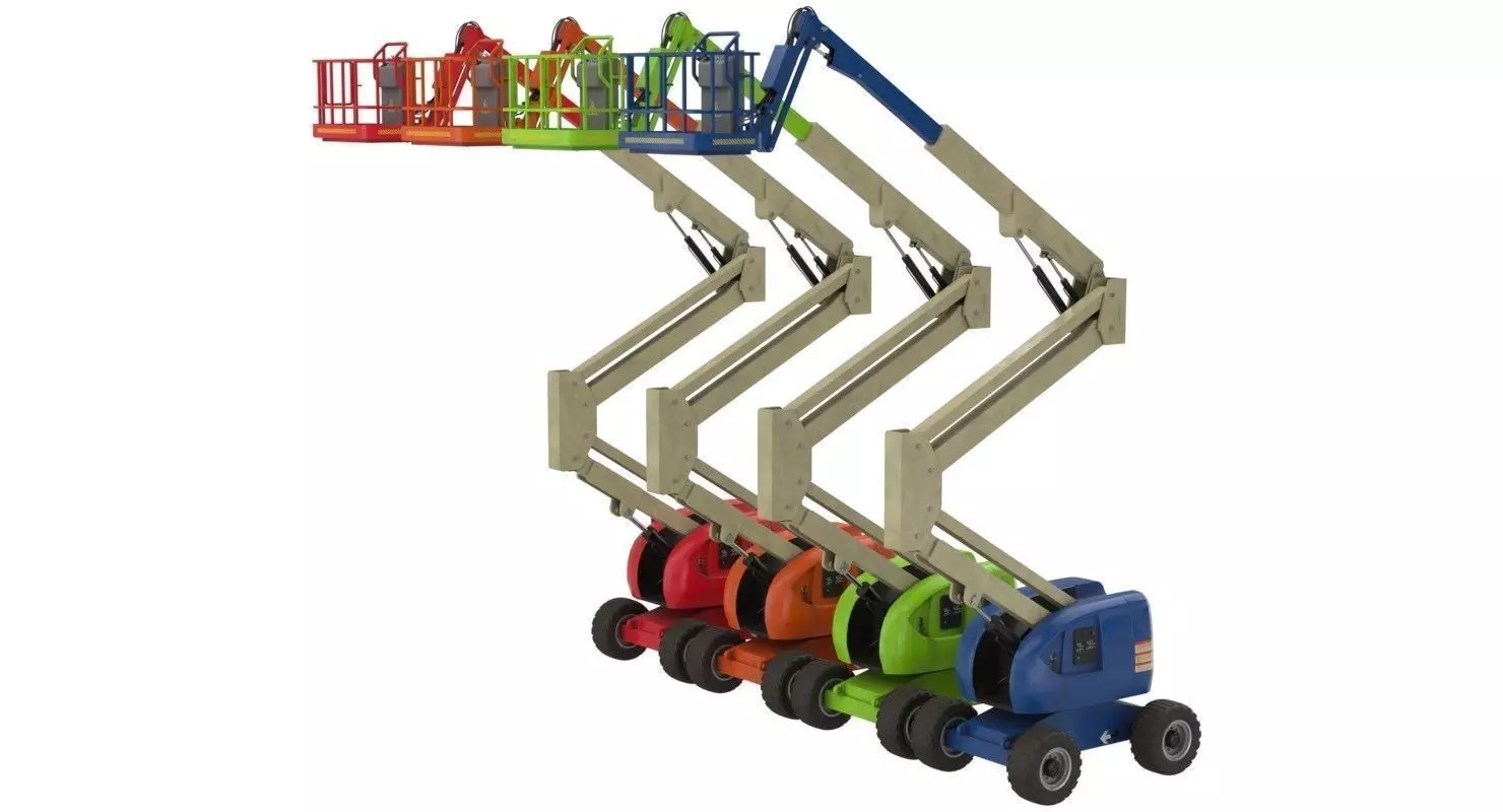 Boom Lift 1 Textured Low-poly 3D model_0