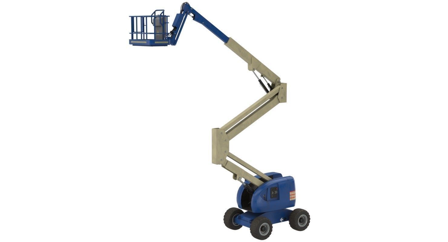 Boom Lift 1 Textured Low-poly 3D model_3