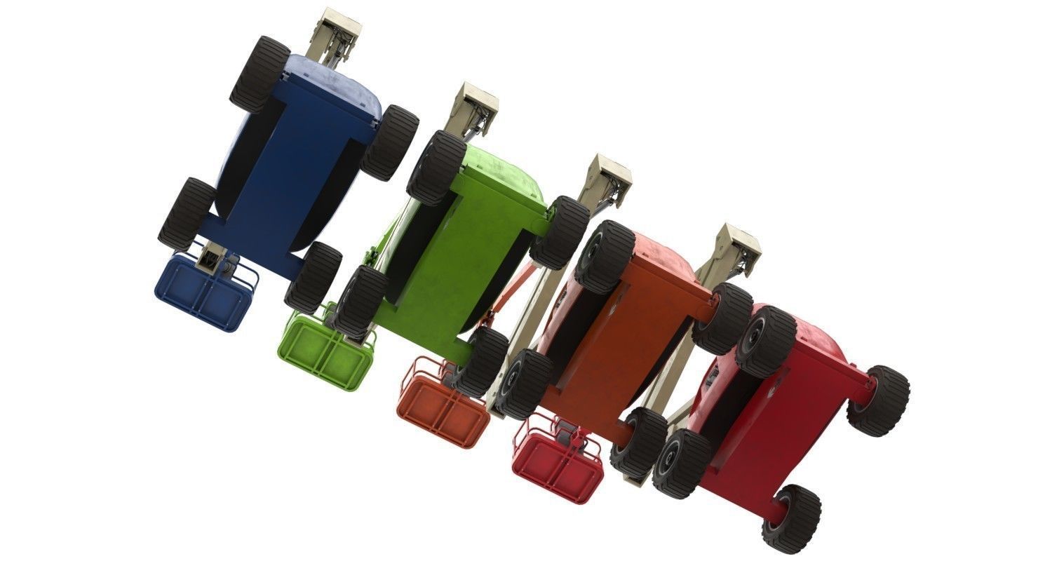 Boom Lift 1 Textured Low-poly 3D model_2