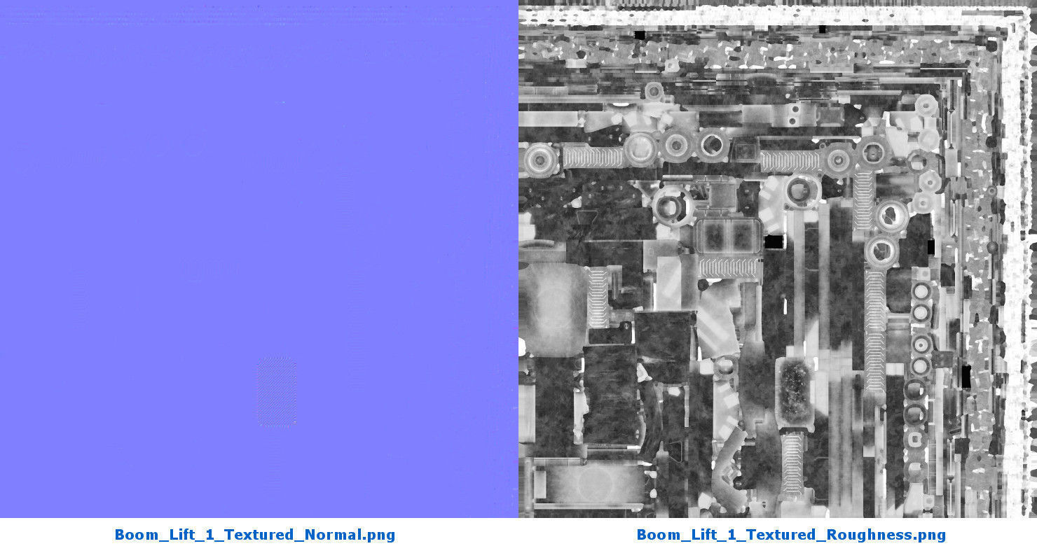 Boom Lift 1 Textured Low-poly 3D model_21