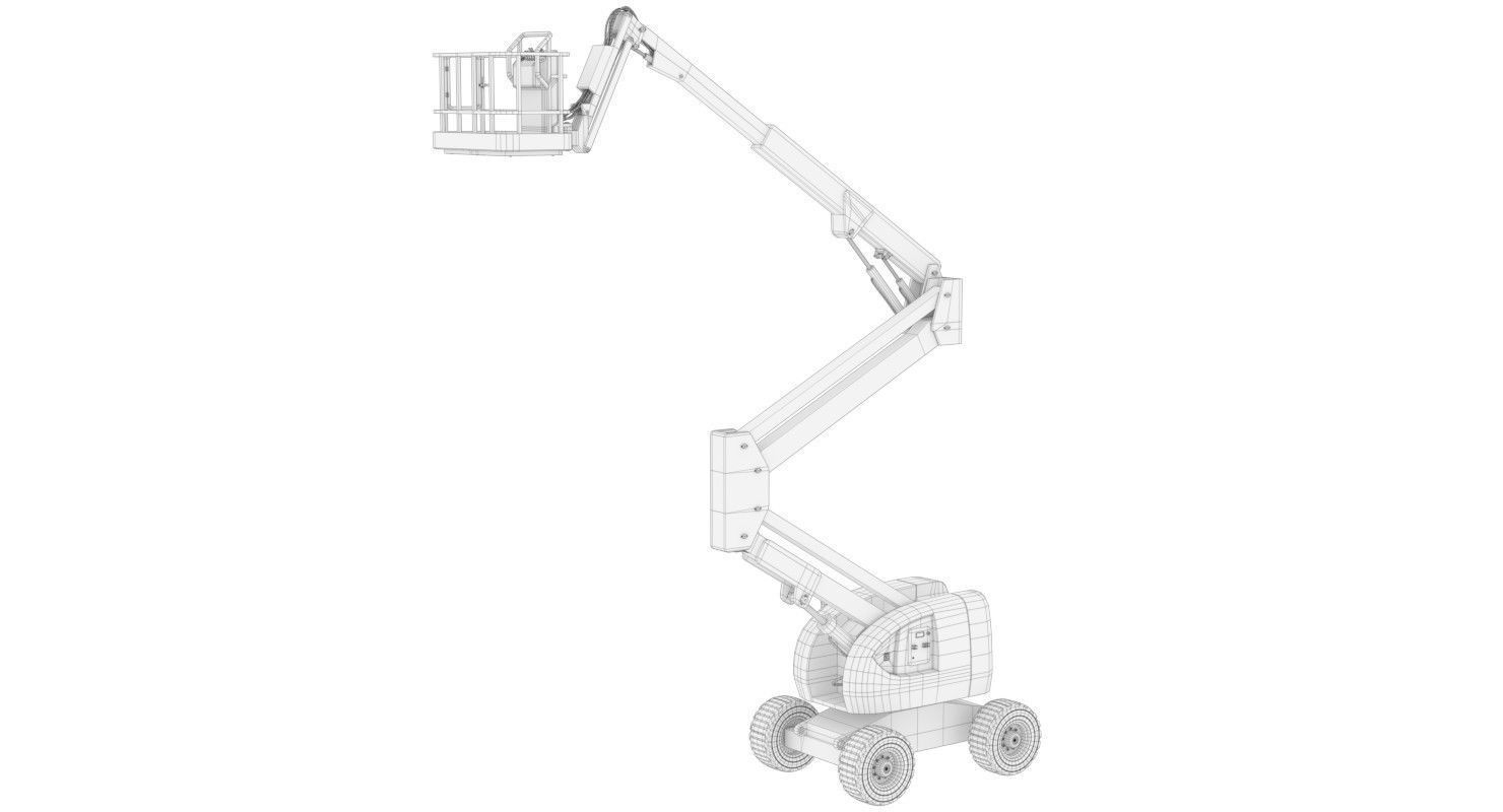 Boom Lift 1 Textured Low-poly 3D model_13