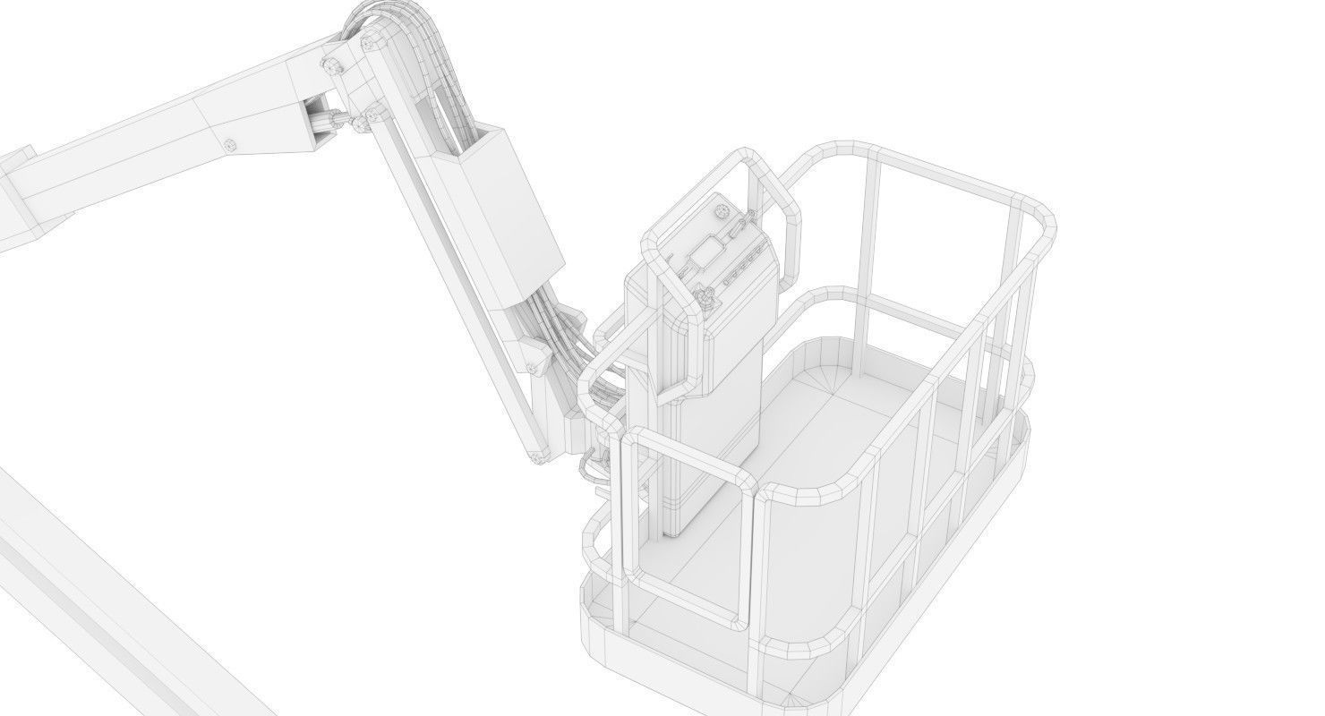 Boom Lift 1 Textured Low-poly 3D model_17