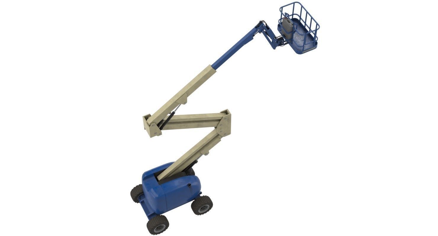 Boom Lift 1 Textured Low-poly 3D model_5