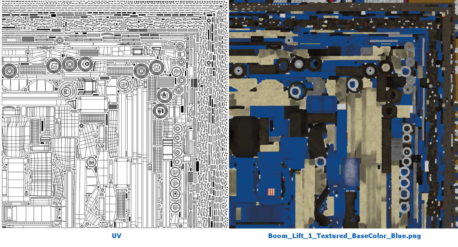 Boom Lift 1 Textured Low-poly 3D model_18
