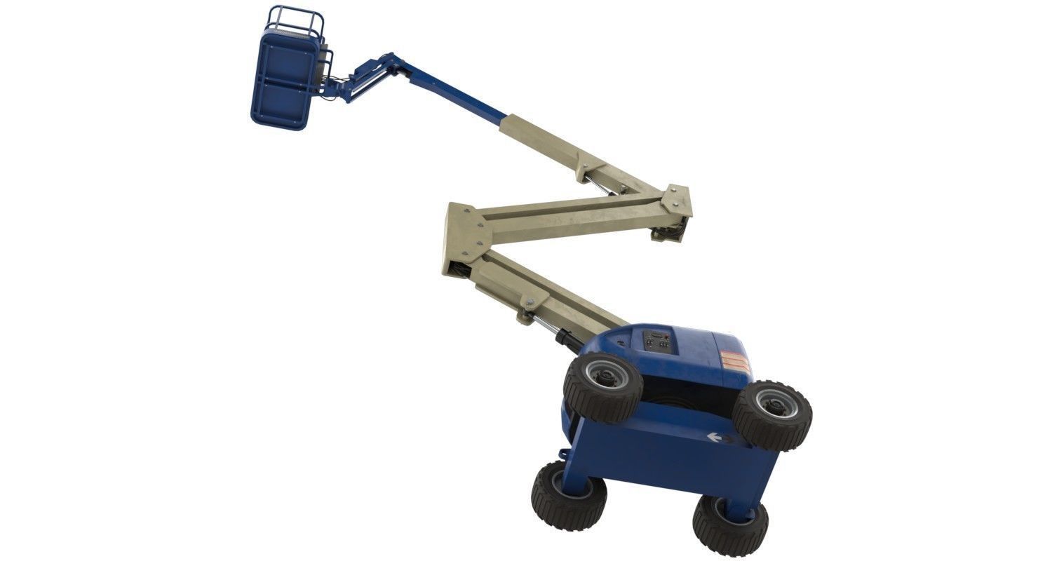 Boom Lift 1 Textured Low-poly 3D model_7