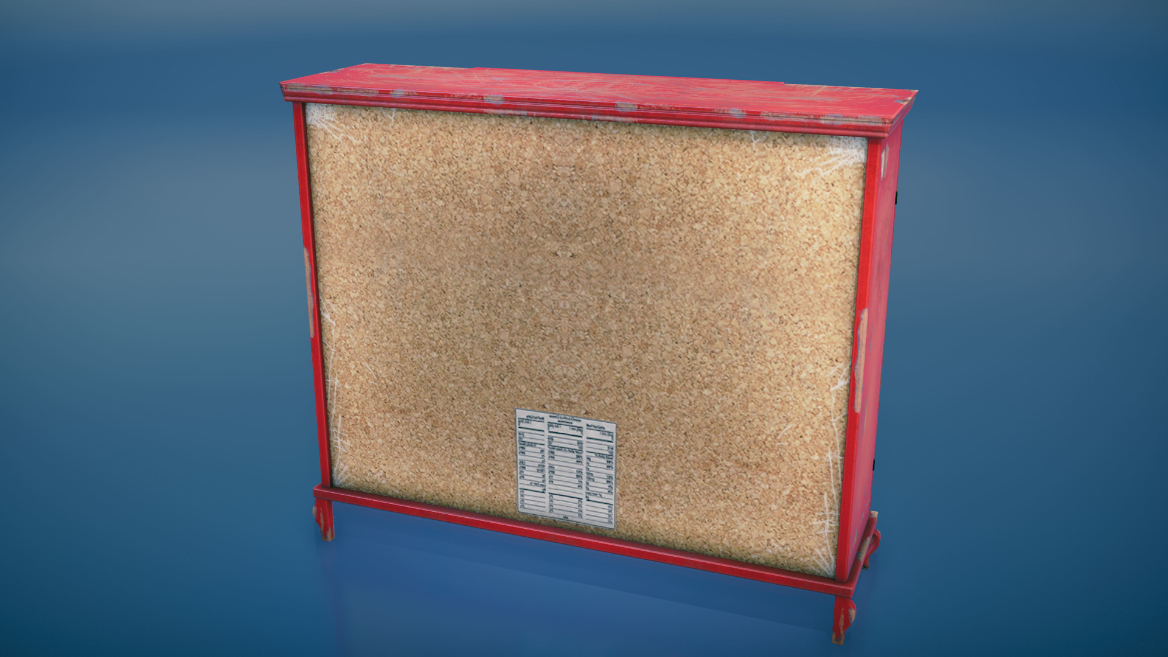 Vintage Closet Low-poly 3D model_3