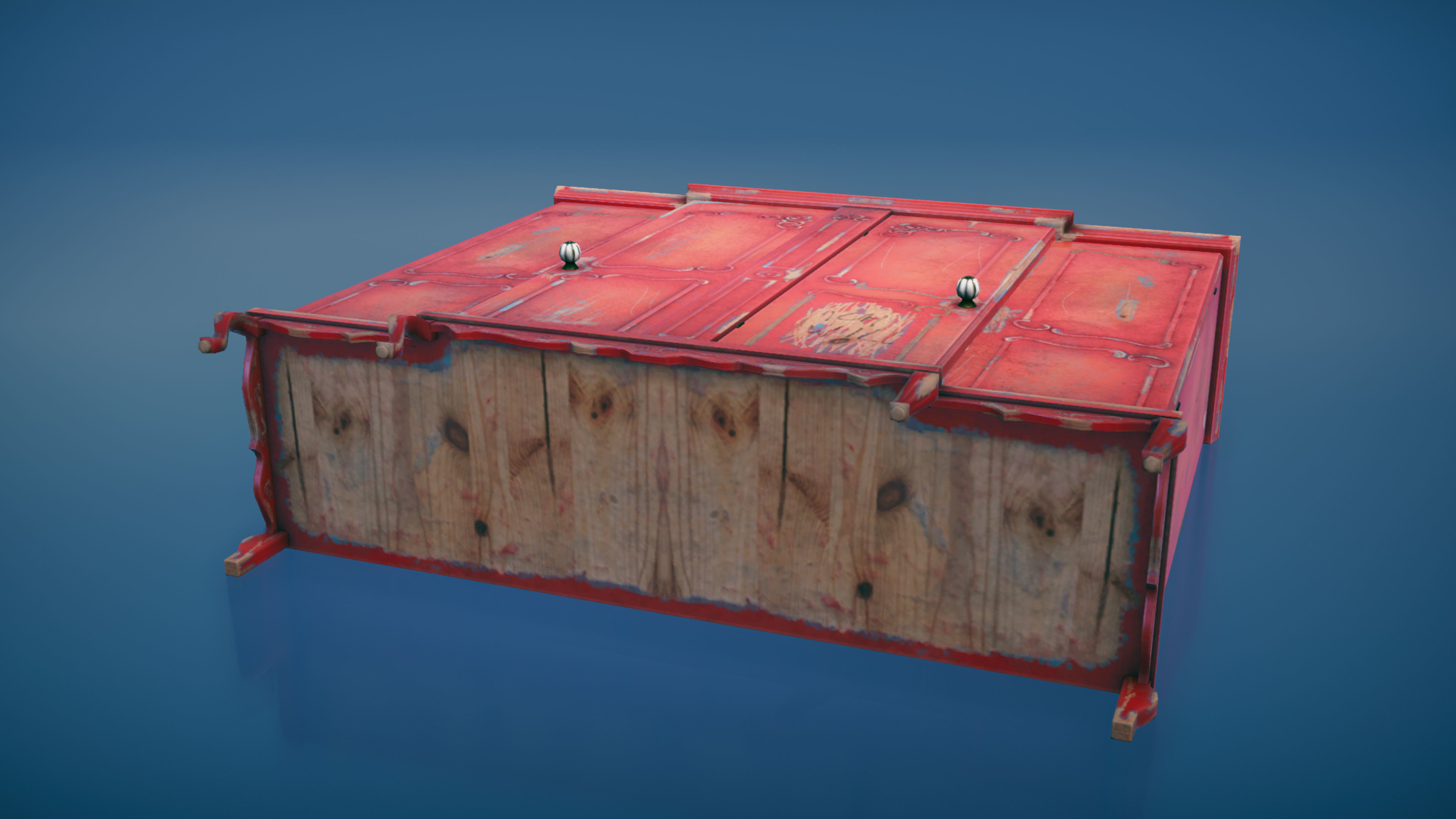 Vintage Closet Low-poly 3D model_5