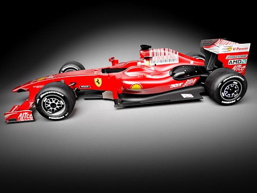 F1 F60 2009 hipoly 3D Model 3D model_4
