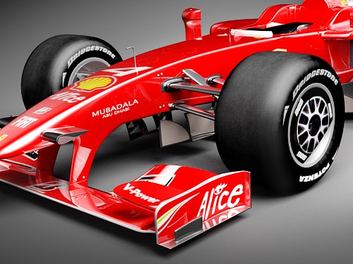 F1 F60 2009 hipoly 3D Model 3D model_1