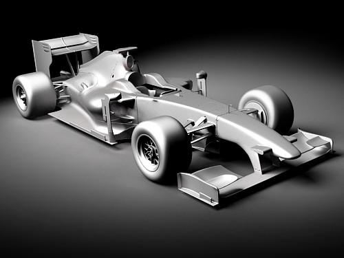 F1 F60 2009 hipoly 3D Model 3D model_13