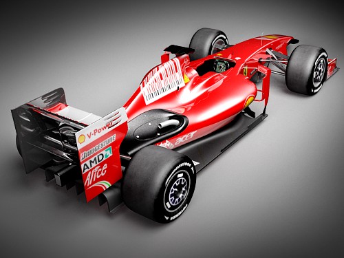 F1 F60 2009 hipoly 3D Model 3D model_5