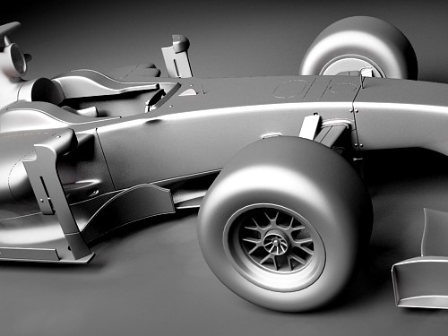 F1 F60 2009 hipoly 3D Model 3D model_12