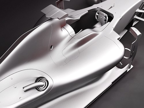 F1 F60 2009 hipoly 3D Model 3D model_9