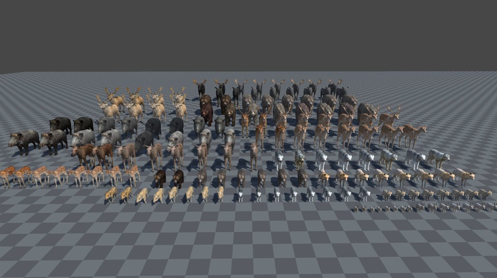 Forest animals 1 Low-poly 3D model_4