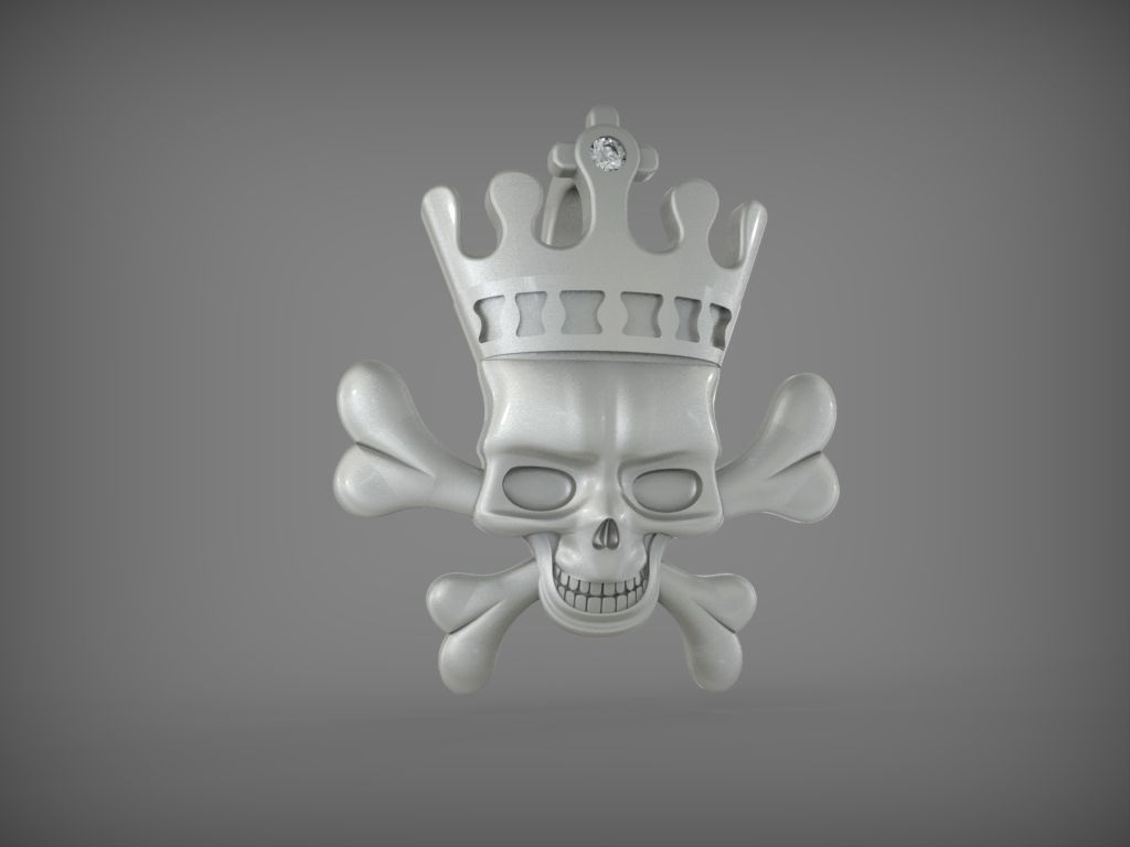 Skull Pendant STL 3D print model_2