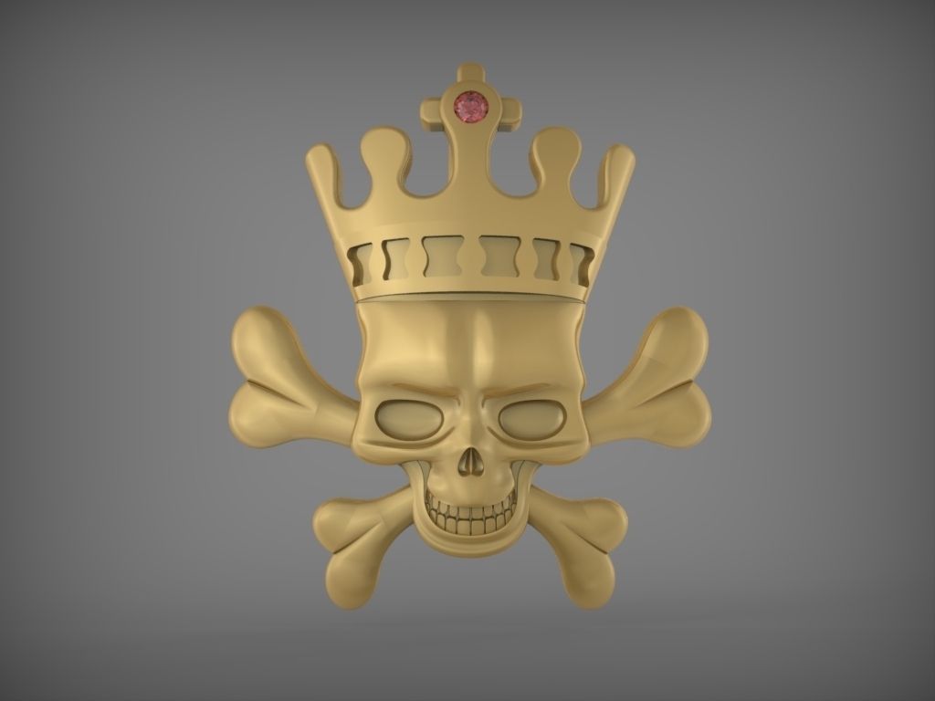 Skull Pendant STL 3D print model_1