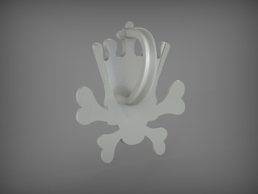 Skull Pendant STL 3D print model_4