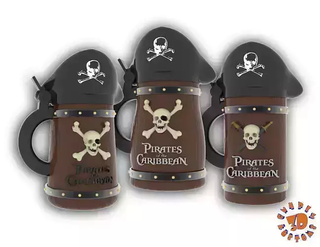 Pirates of the Caribbean Beer Steins Package Deal 3D print model