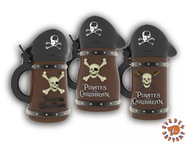 Pirates of the Caribbean Beer Steins Package Deal 3D print model