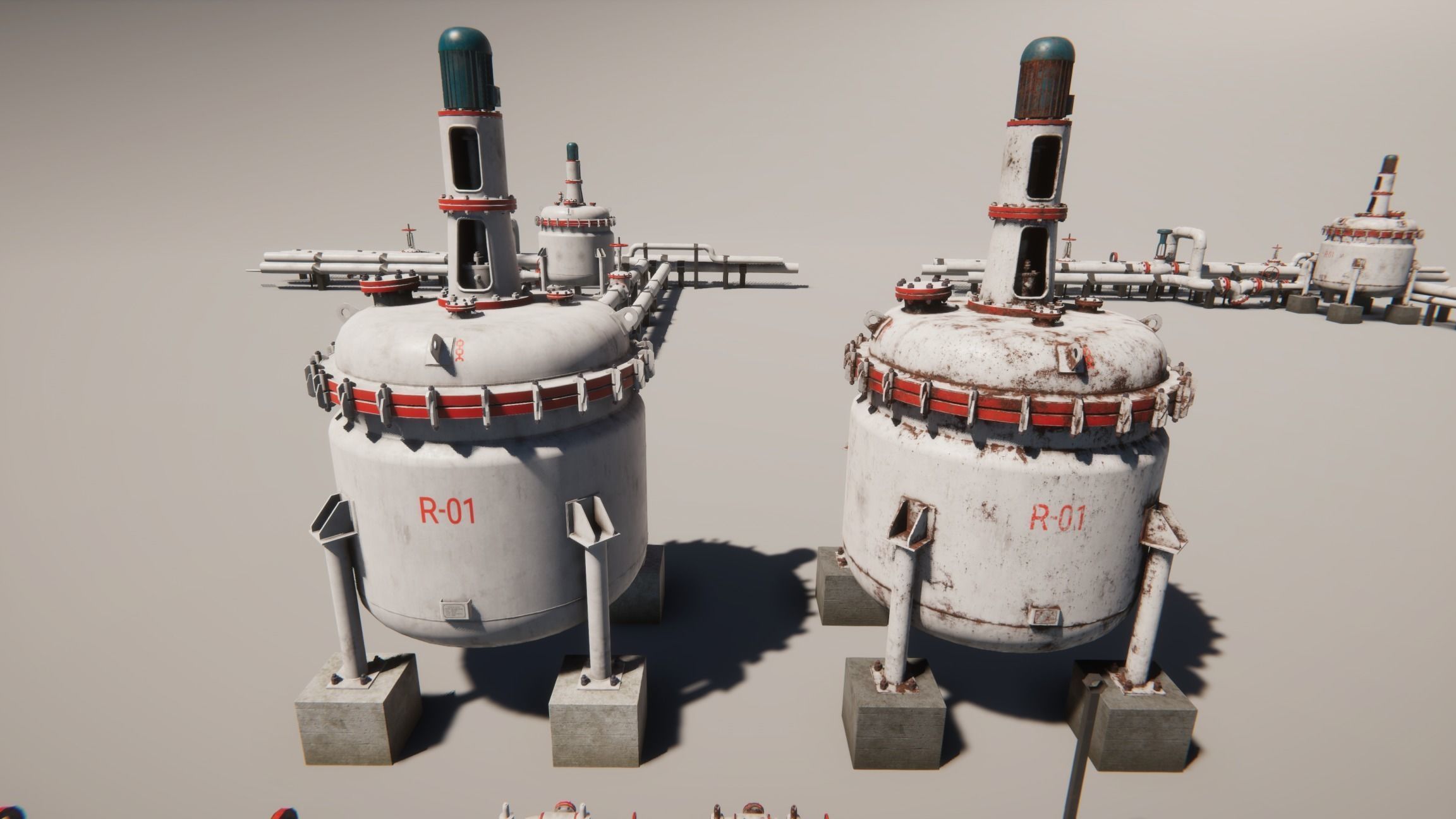 Industrial Agitated Reactor PBR Game Ready Low-poly 3D model_10
