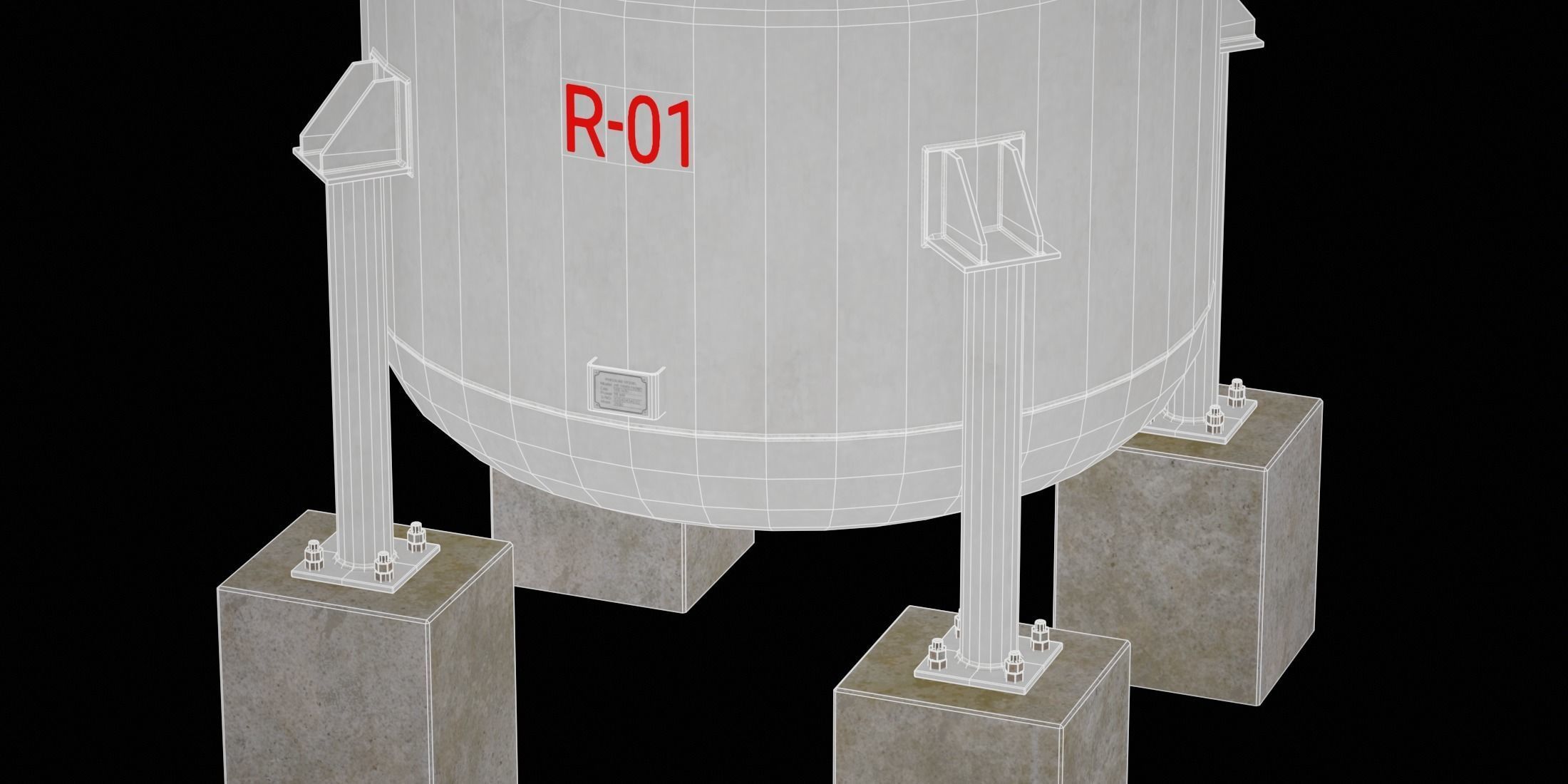 Industrial Agitated Reactor PBR Game Ready Low-poly 3D model_12