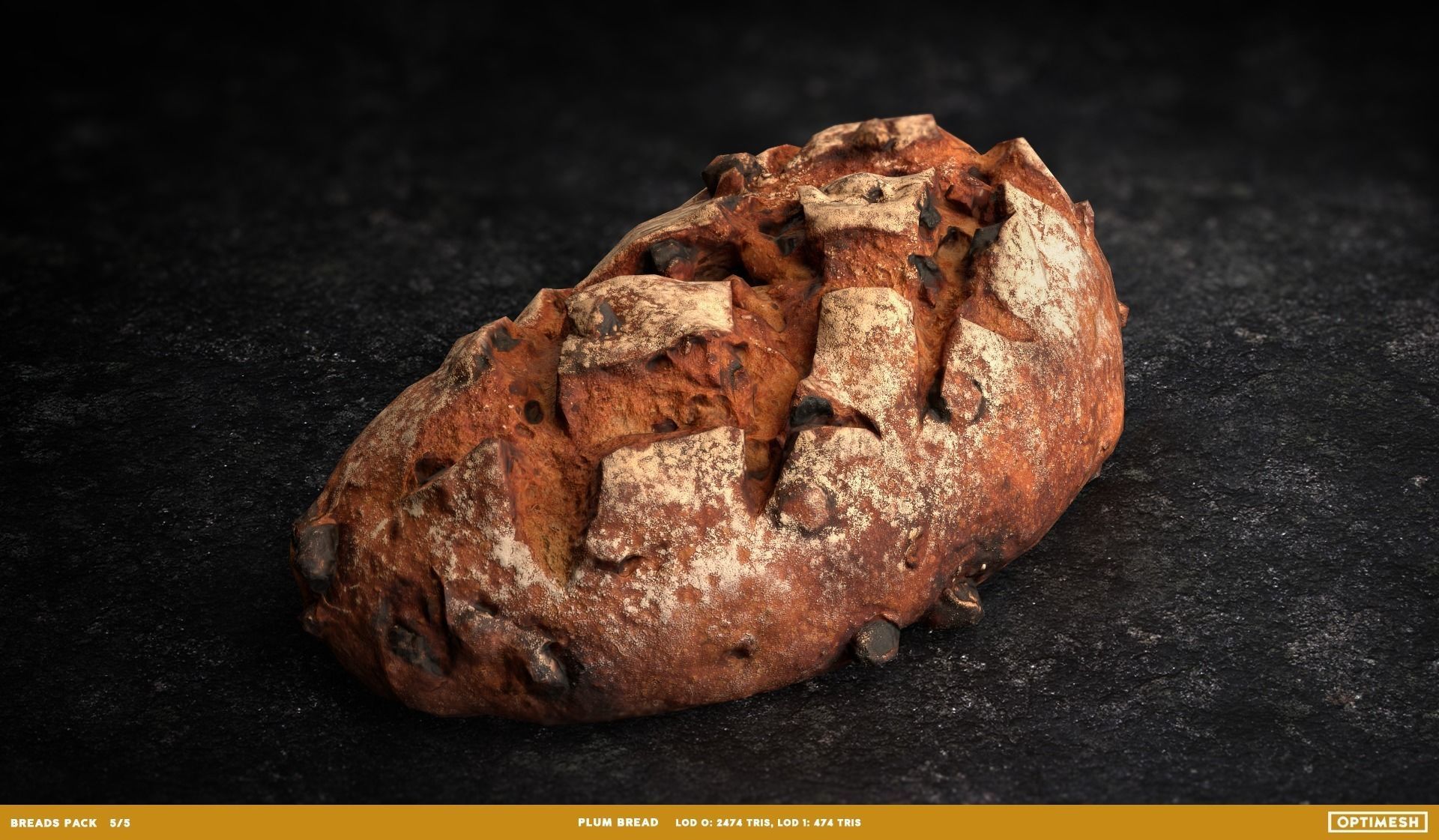 Bread 3D PBR Pack Low-poly 3D model_5