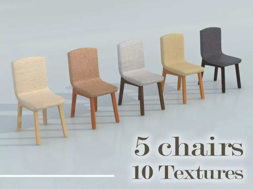 3D model Chair with wooden legs VR / AR / low-poly | CGTrader
