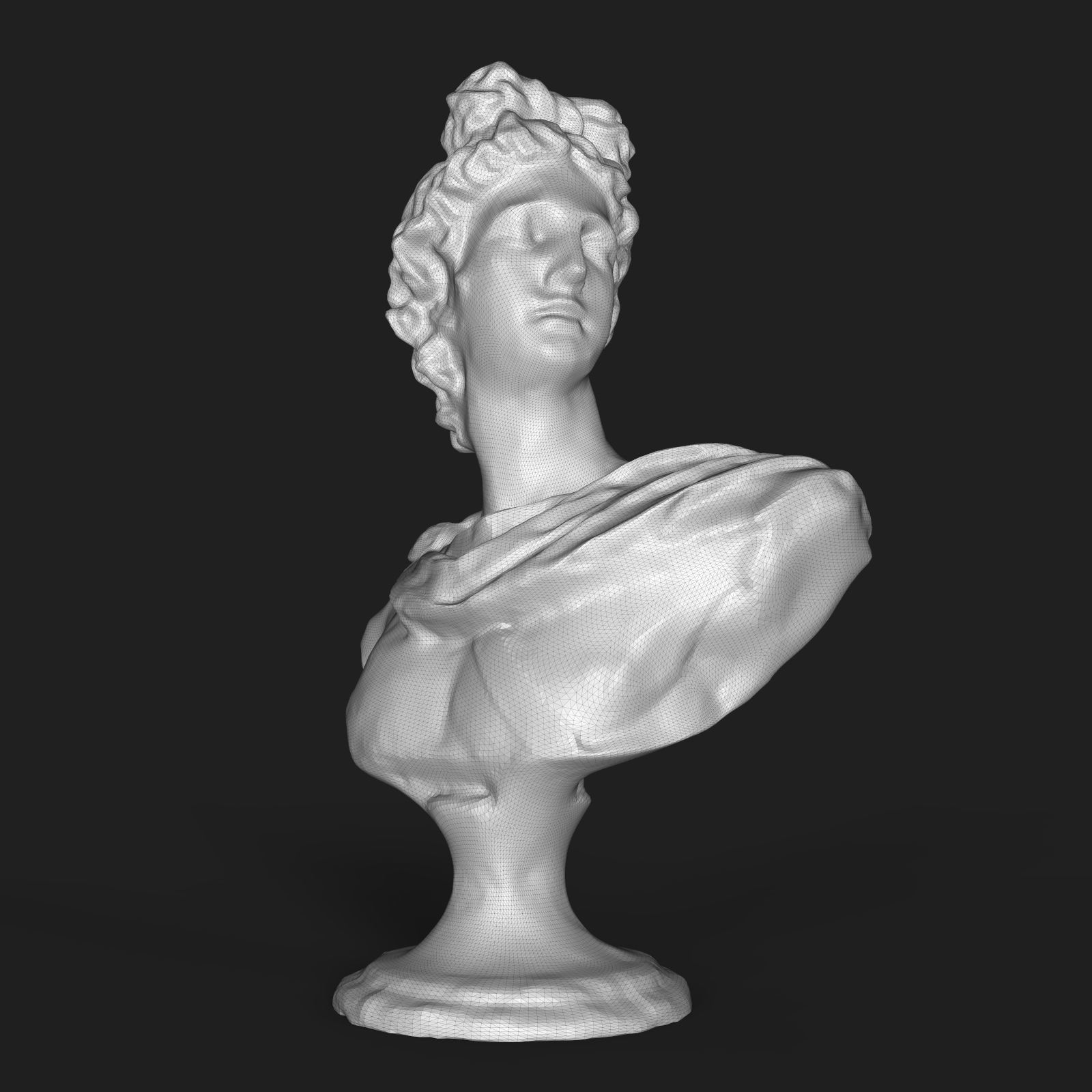 Apollo Belvedere bust 3D print model_12