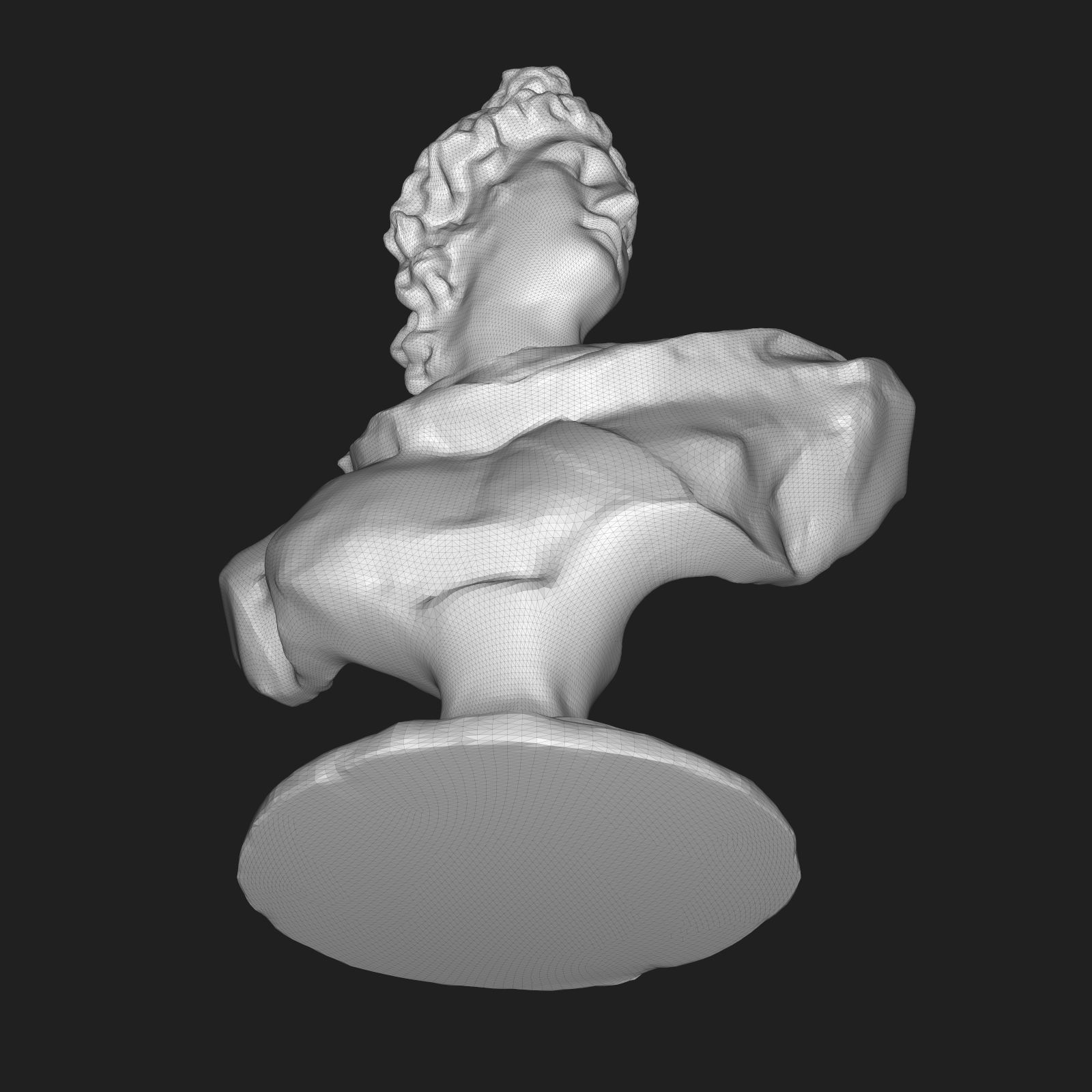 Apollo Belvedere bust 3D print model_14