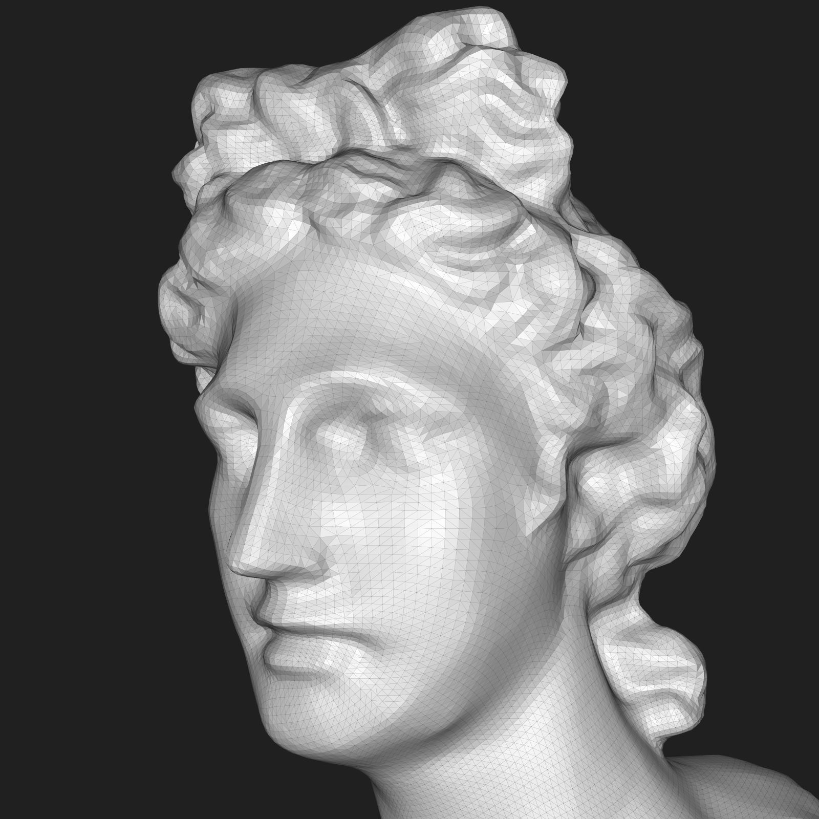 Apollo Belvedere bust 3D print model_13
