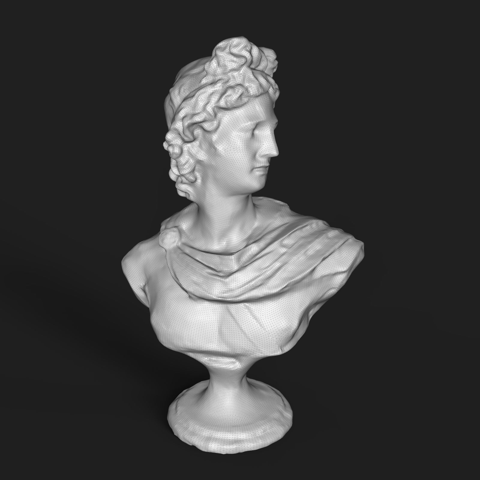 Apollo Belvedere bust 3D print model_7