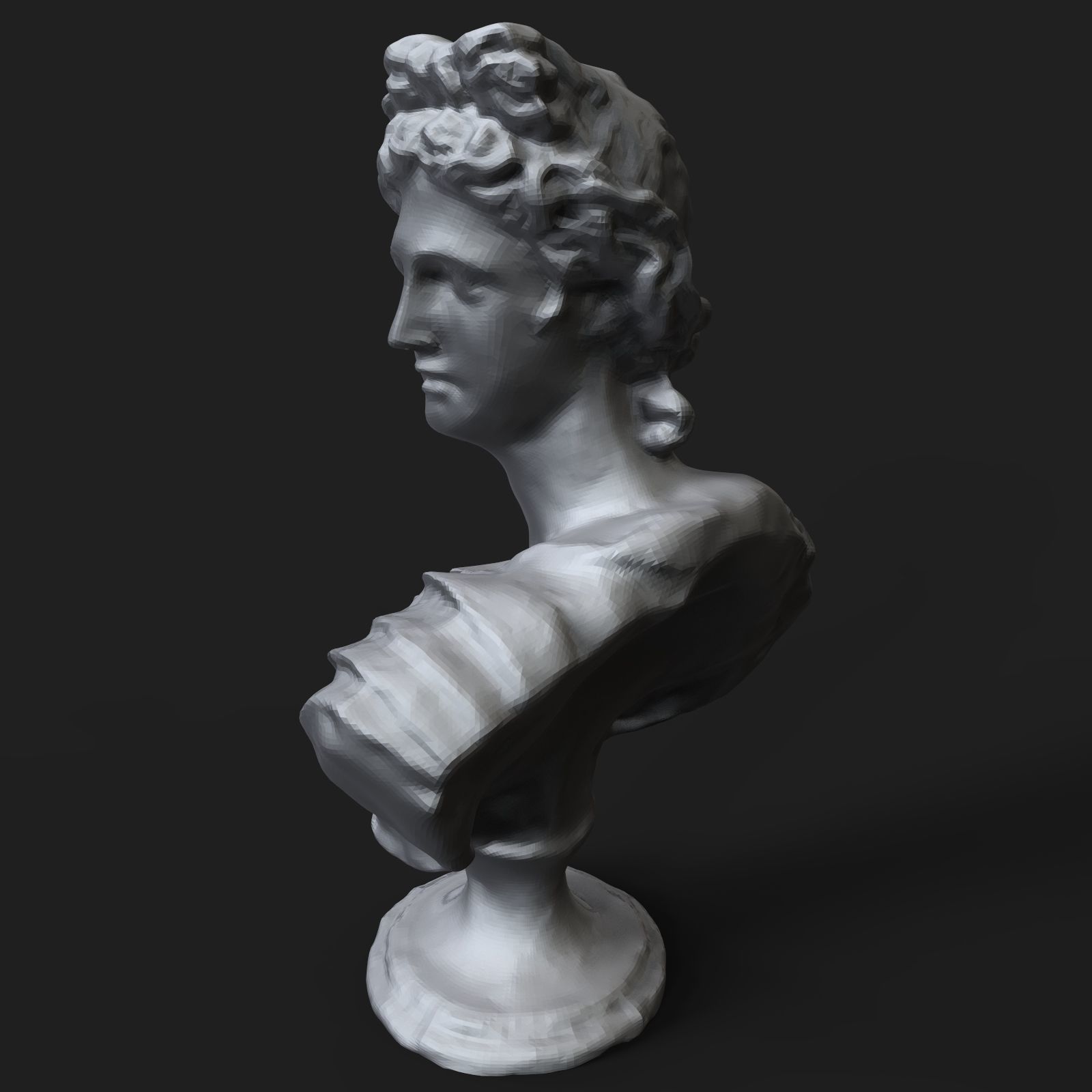 Apollo Belvedere bust 3D print model_5