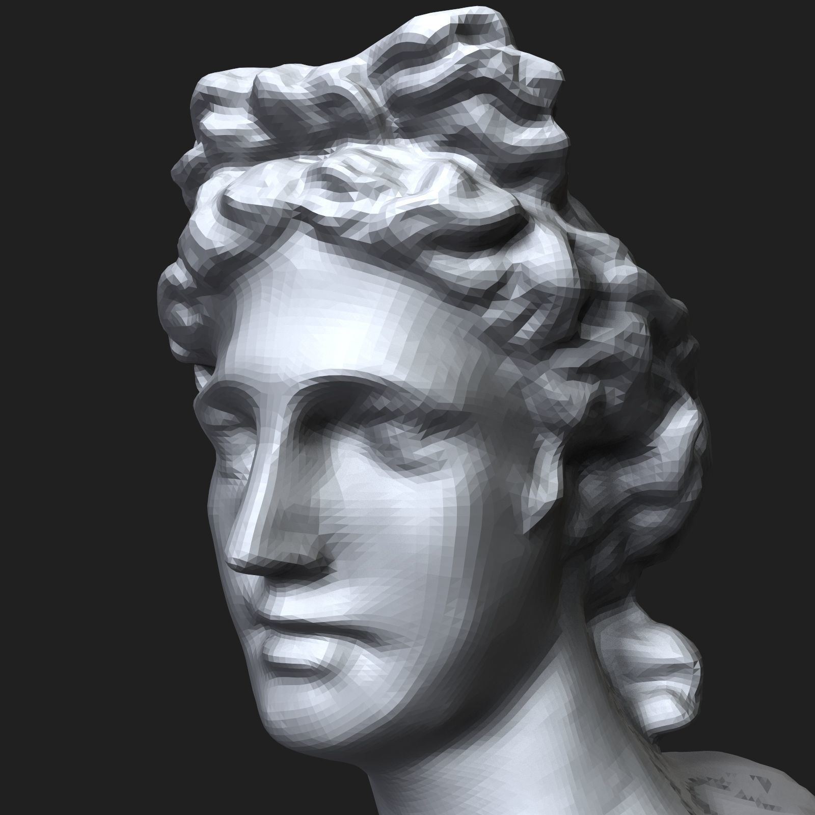Apollo Belvedere bust 3D print model_6