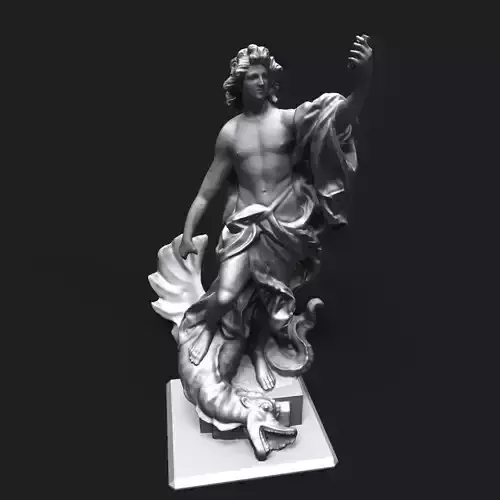 Apollo slaying the Python 3D print model